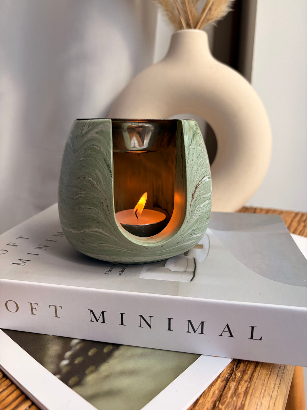 The Sage Green Wax Melt Burner