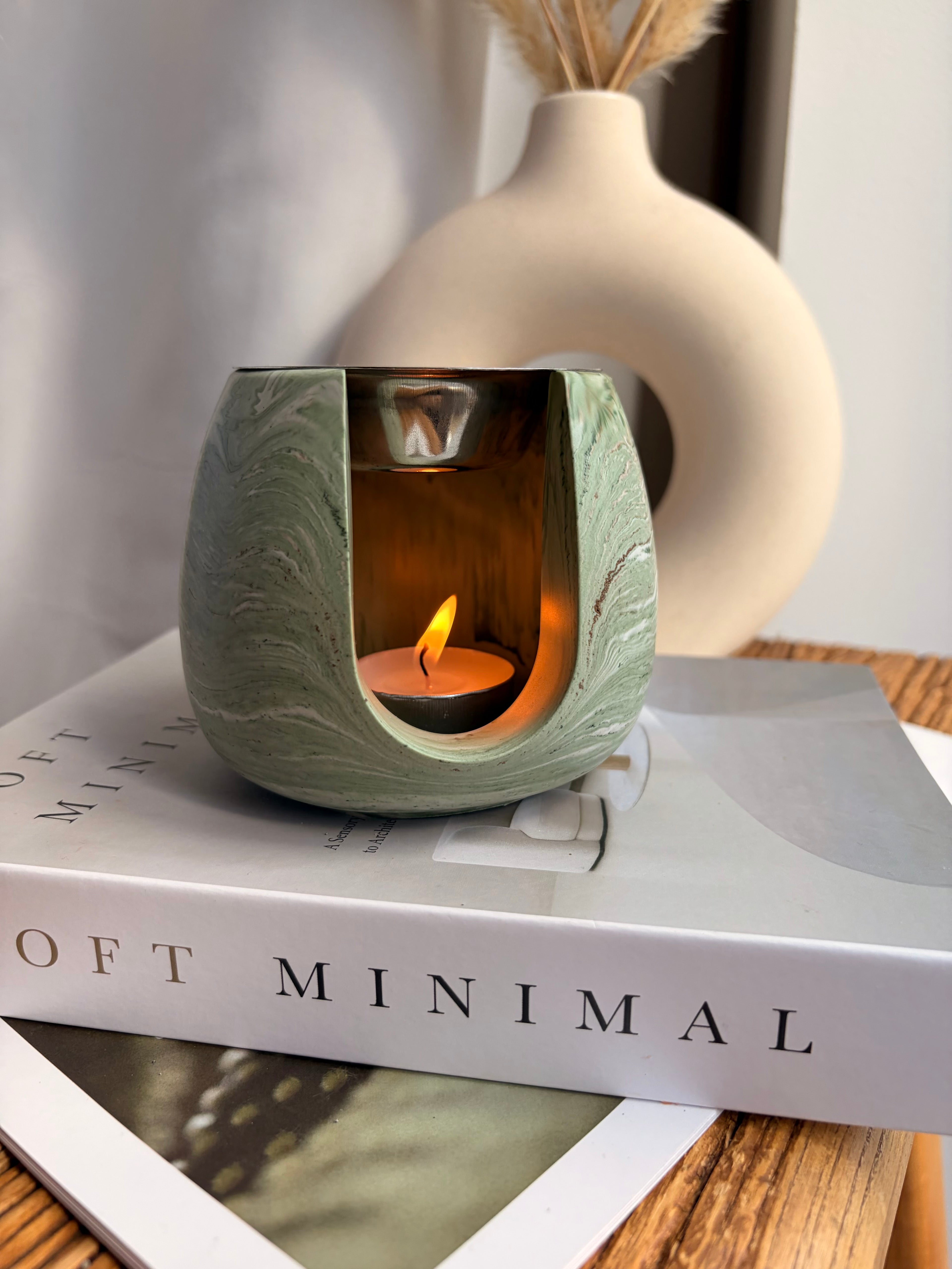 The Sage Green Wax Melt Burner