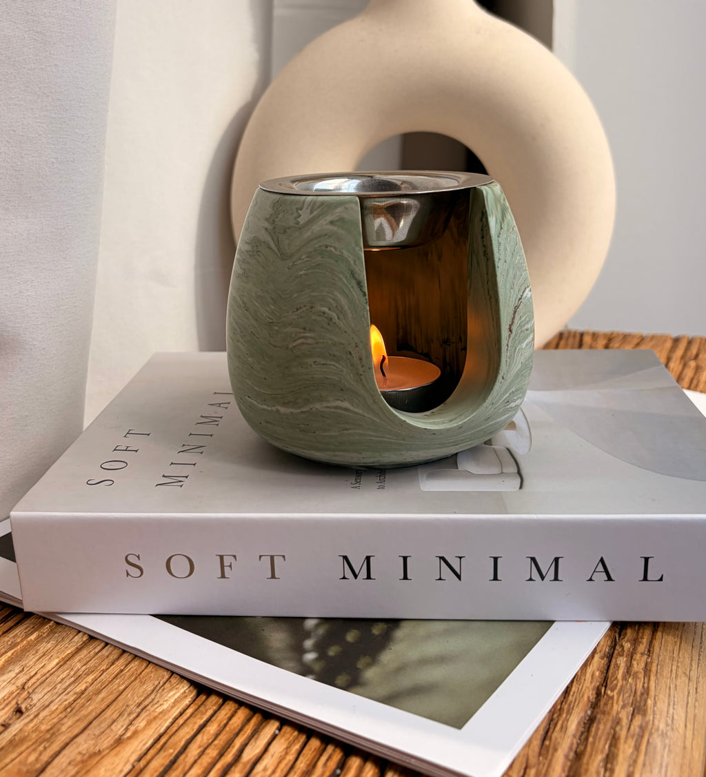The Sage Green Wax Melt Burner