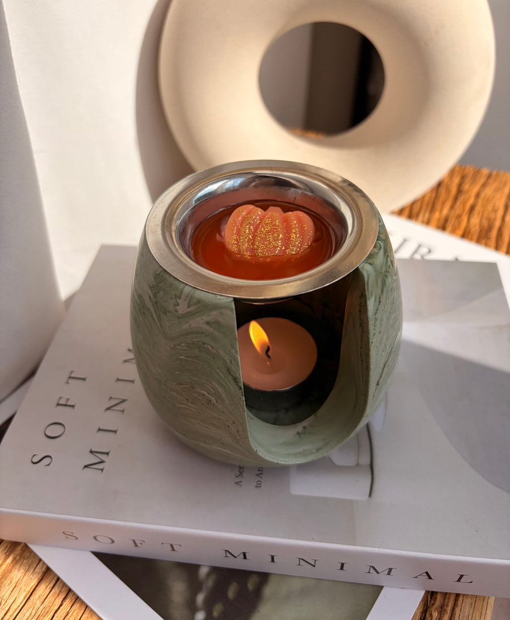 The Sage Green Wax Melt Burner