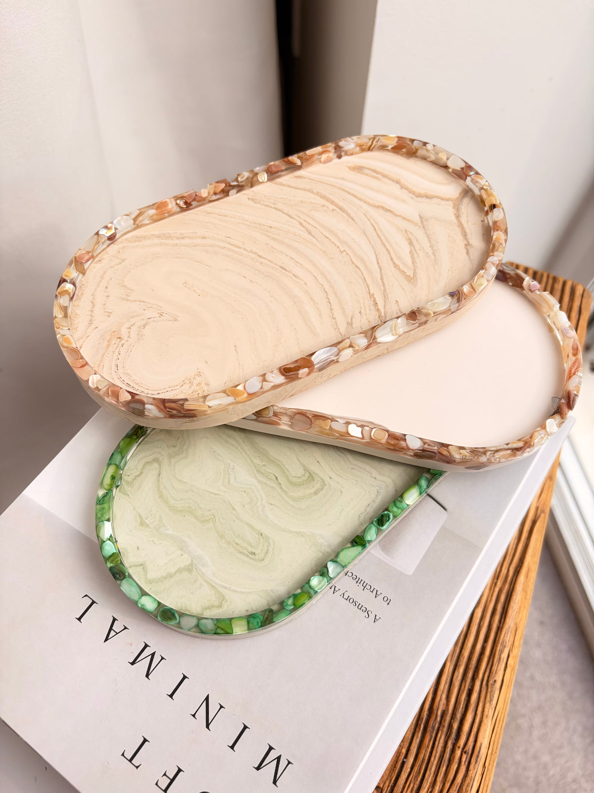Mother Of Pearl Pebble Tray