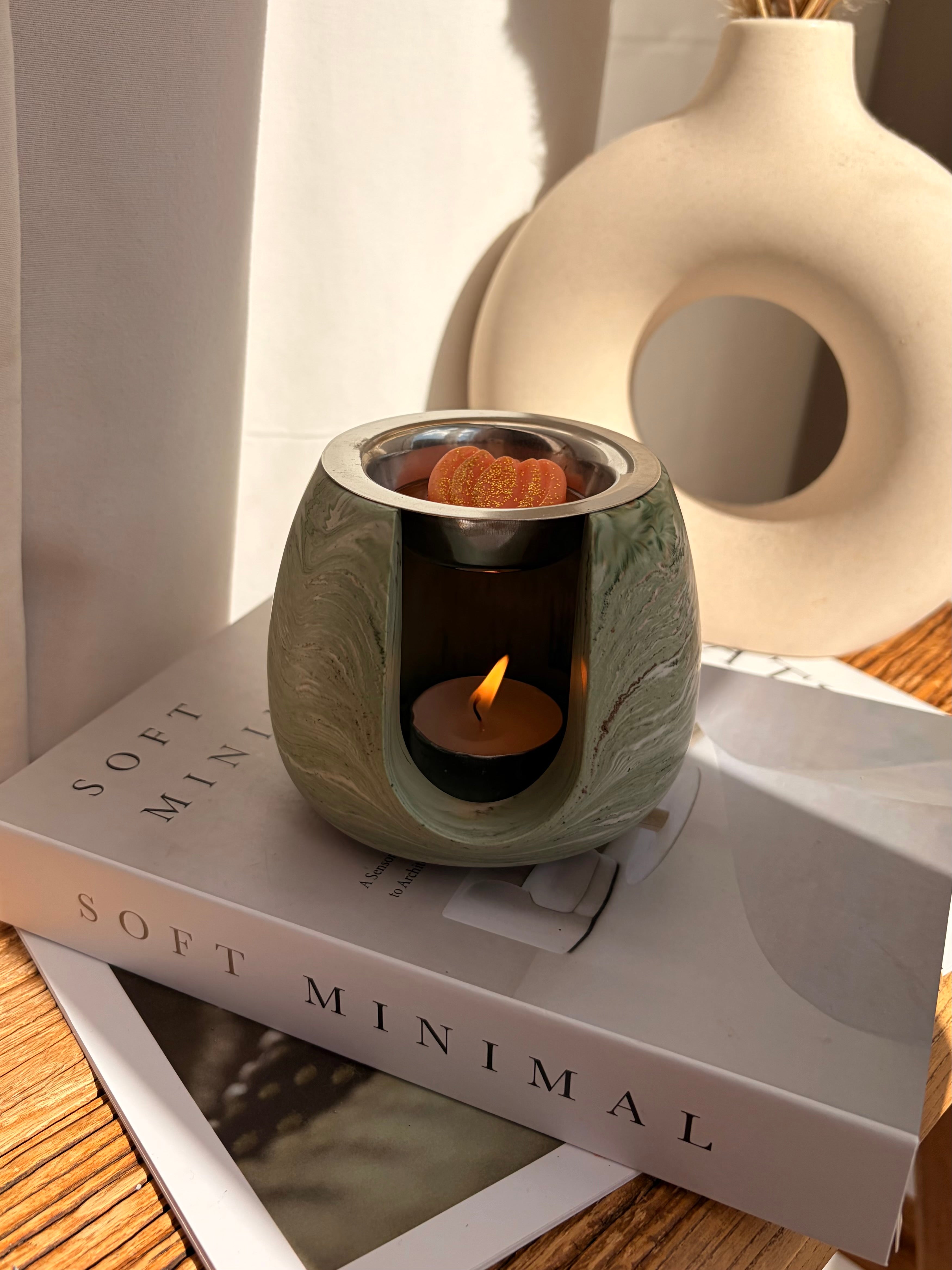 The Sage Green Wax Melt Burner