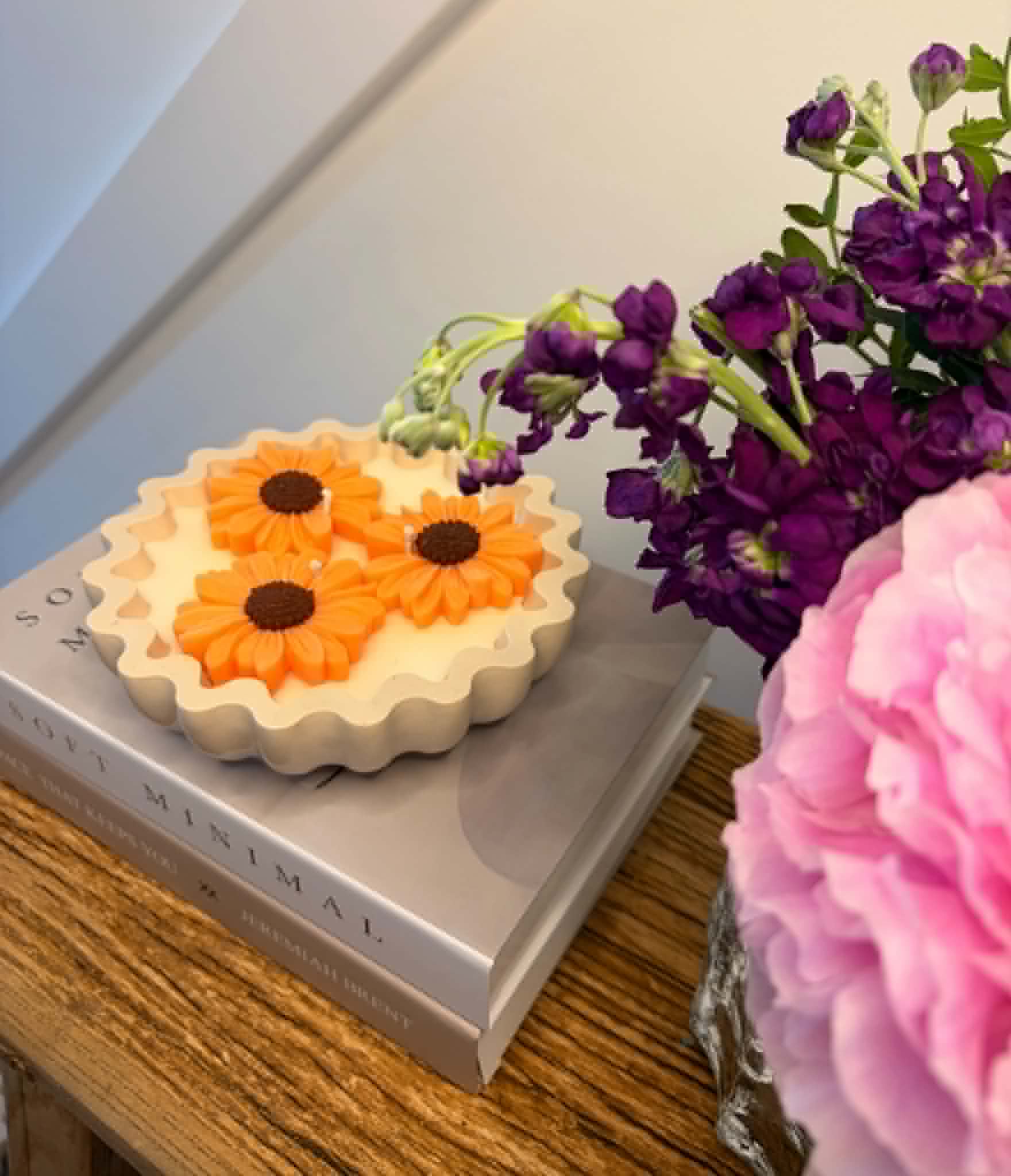 Oversized Three Wick Sunflower Candle