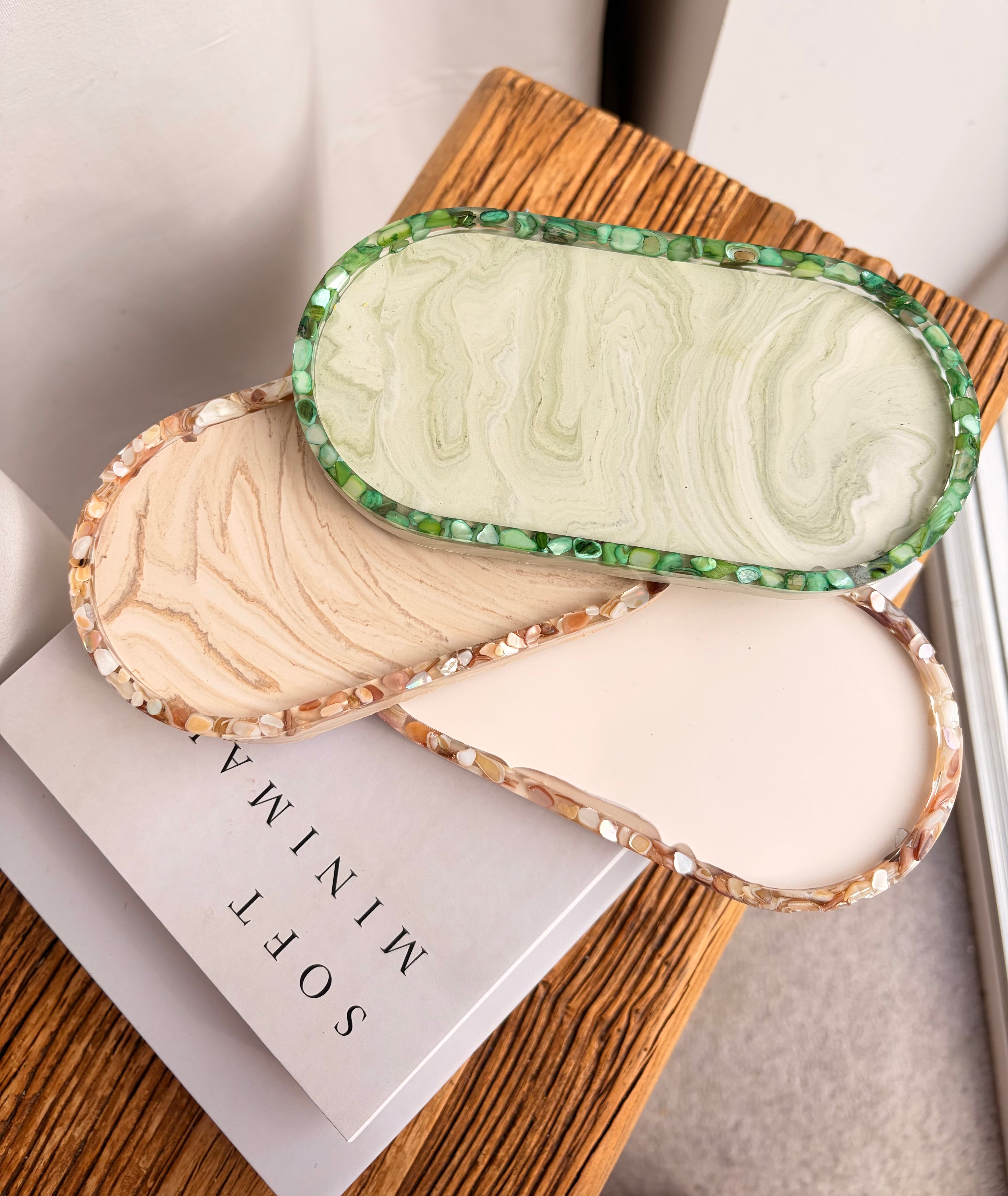 Mother Of Pearl Pebble Tray