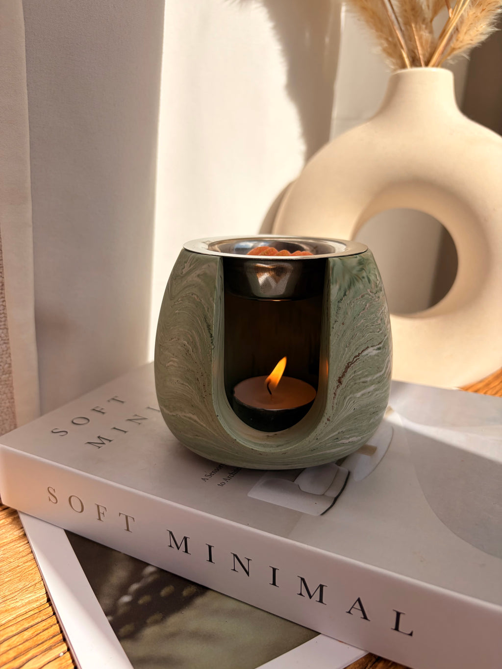 The Sage Green Wax Melt Burner