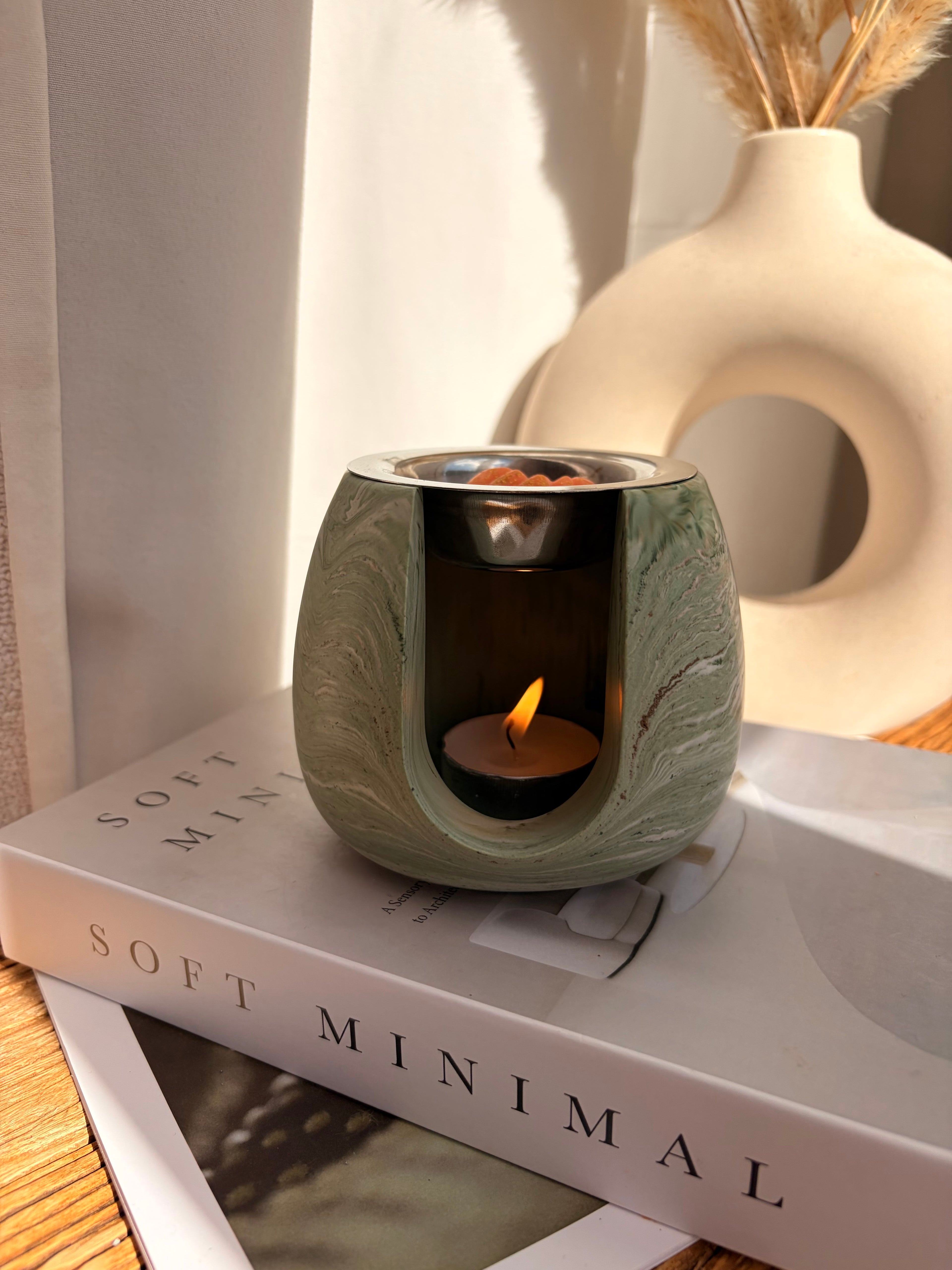 The Sage Green Wax Melt Burner