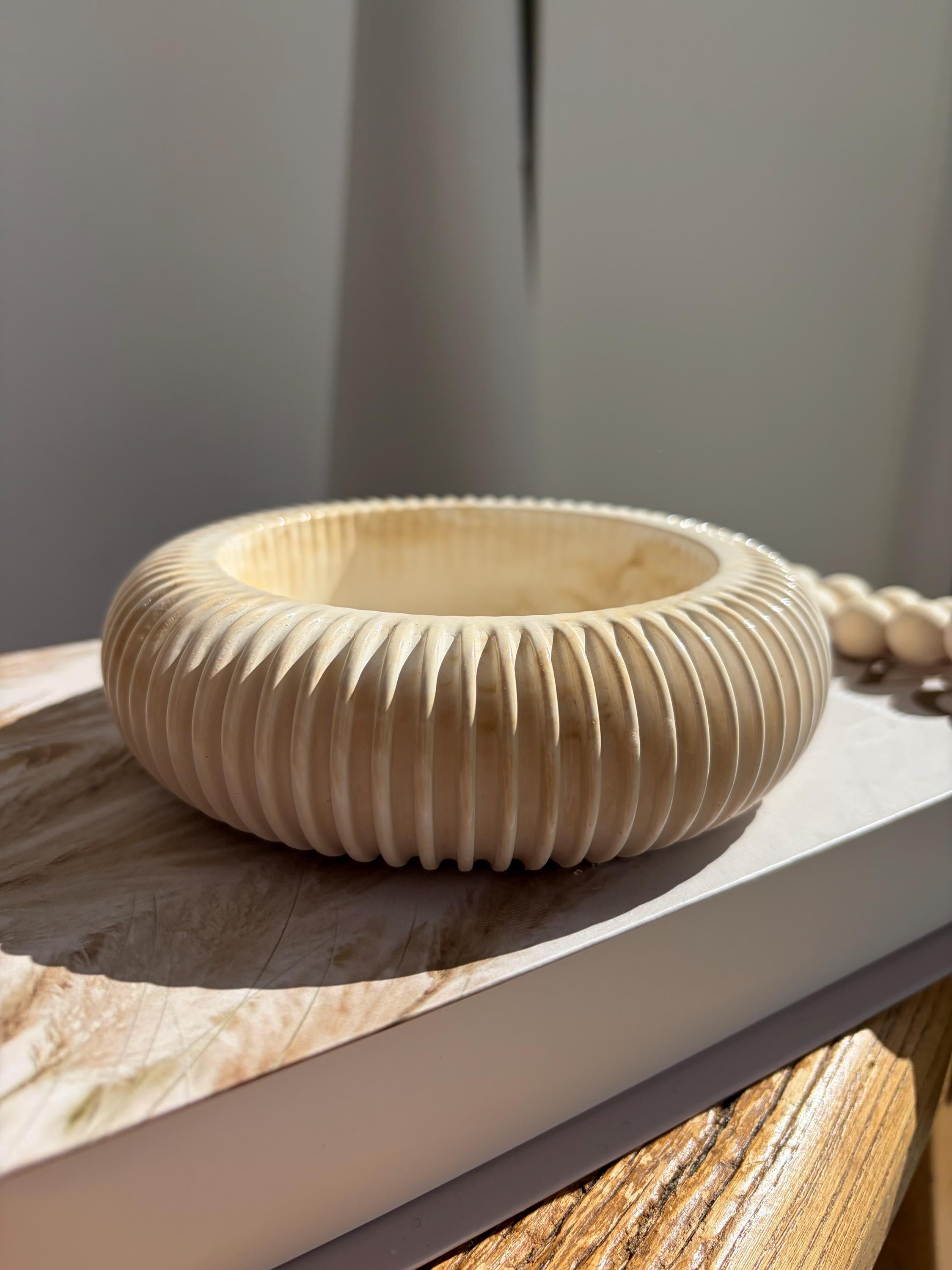 The Ribbed Decorative Bowl