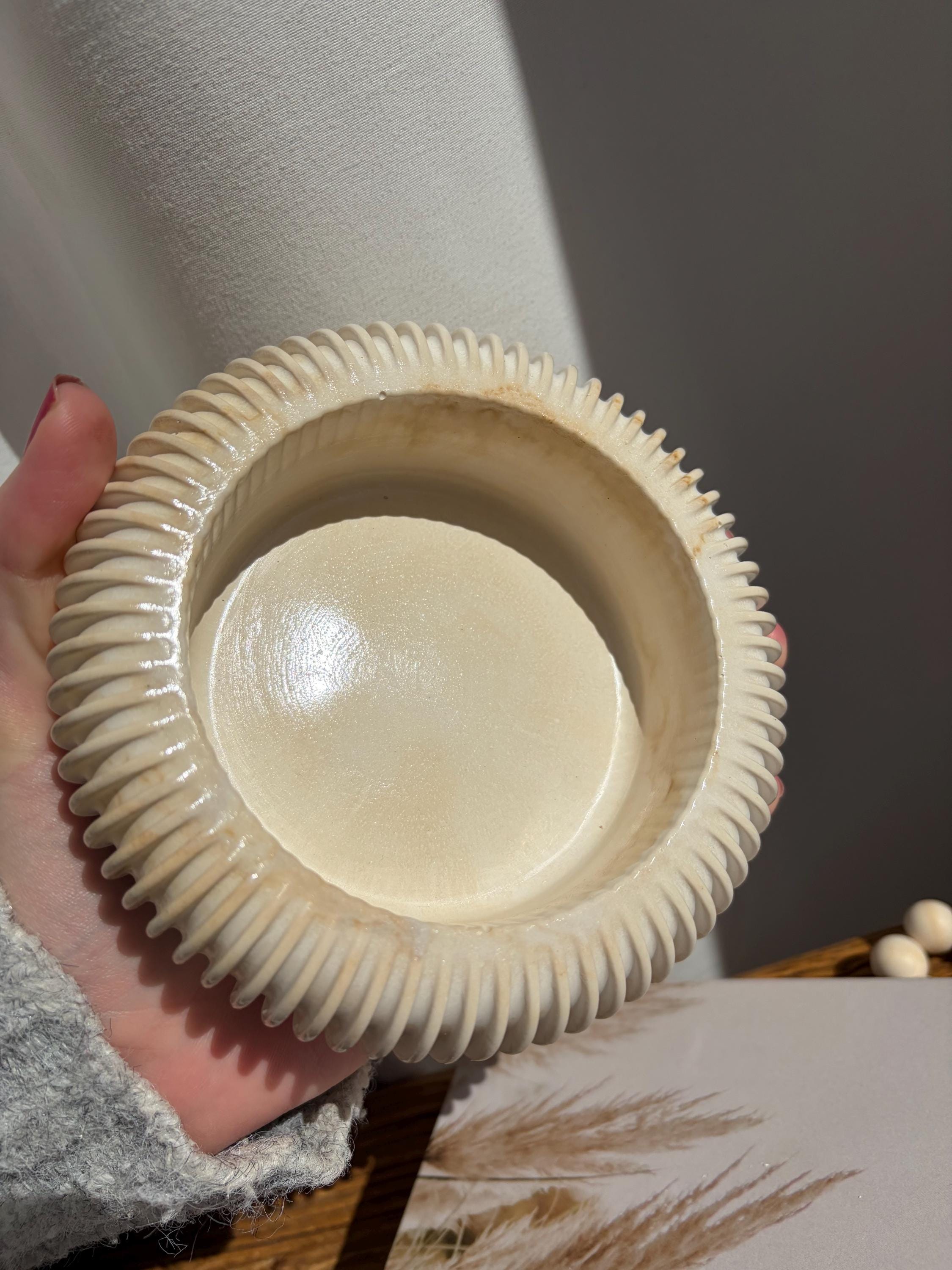 The Ribbed Decorative Bowl