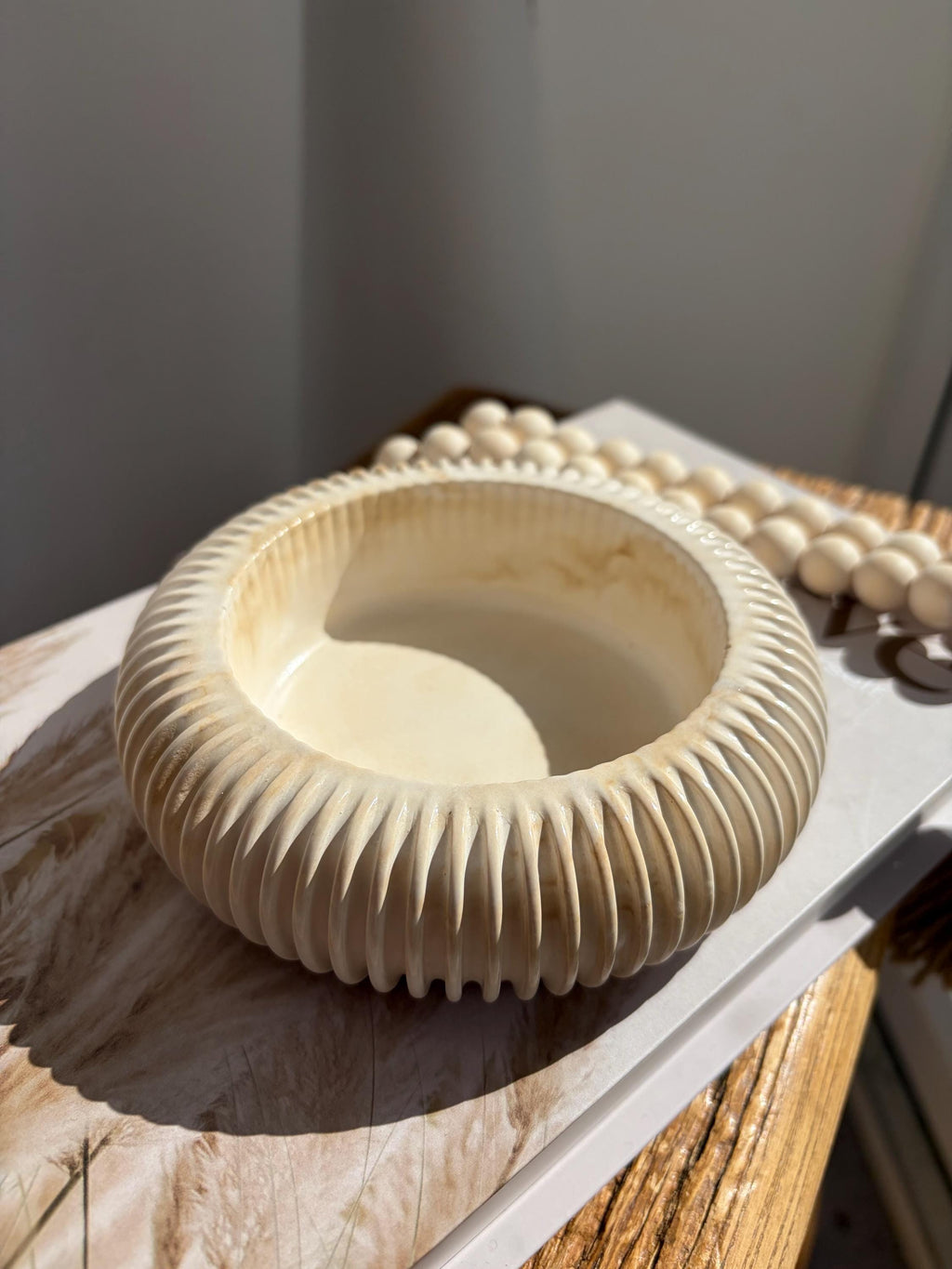 The Ribbed Decorative Bowl