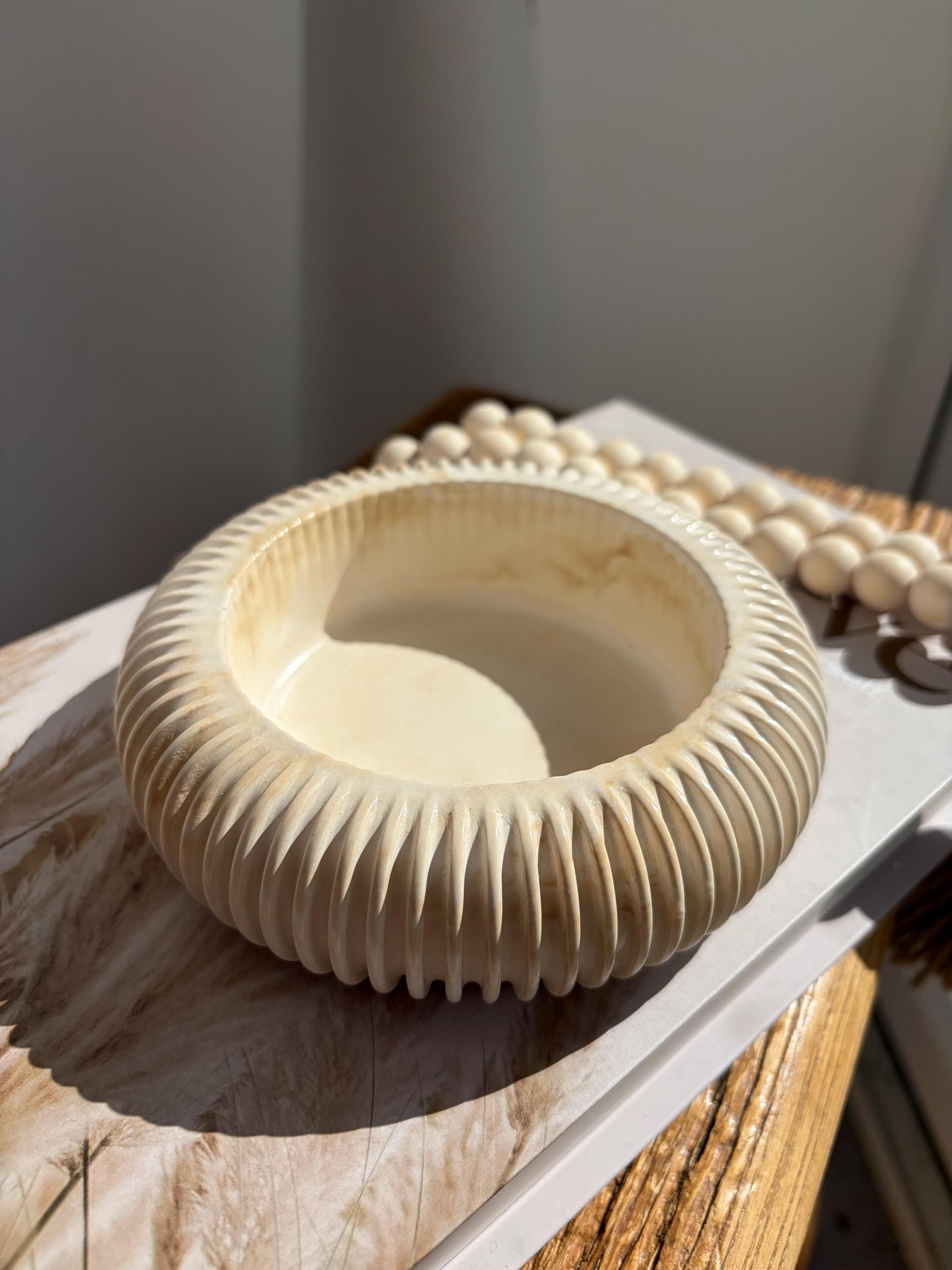 The Ribbed Decorative Bowl