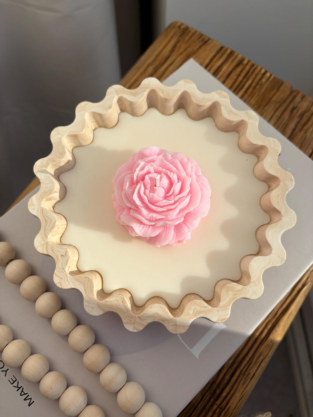 The Oversized Peony Candle